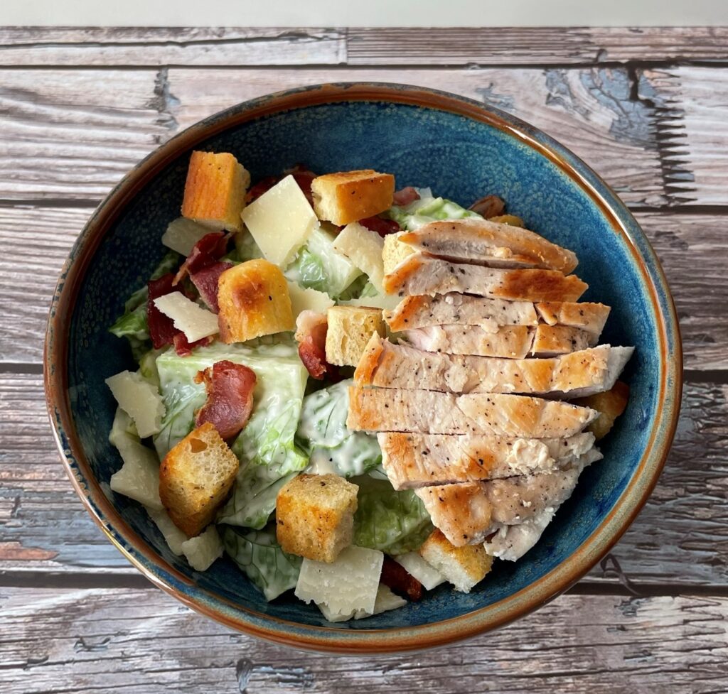 Low FODMAP Chicken Caesar salad