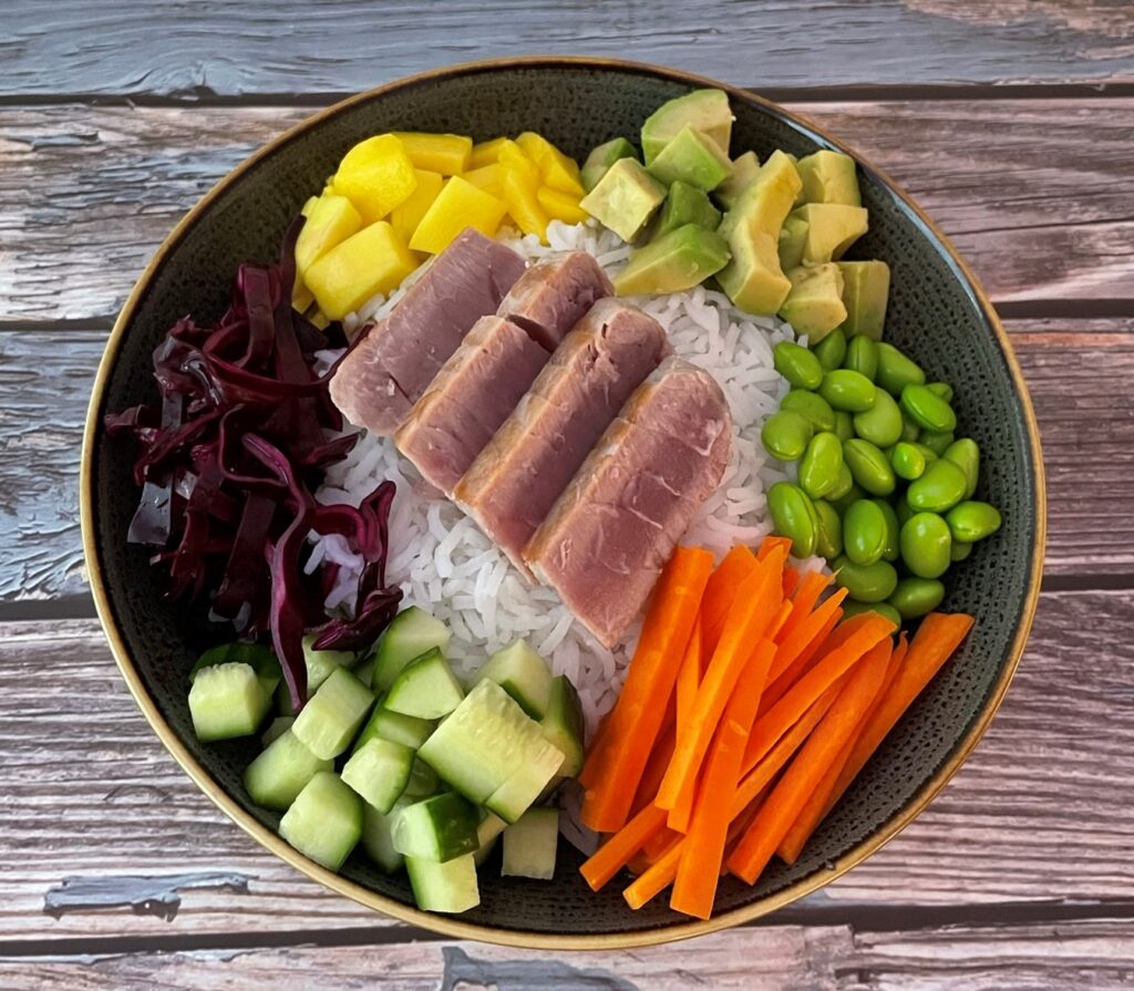 Low FODMAP Tuna Poke Bowl