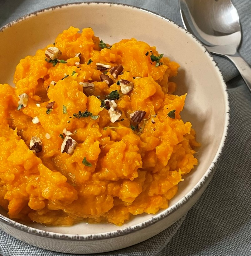 Low FODMAP Maple & Bourbon Sweet Potato Mash